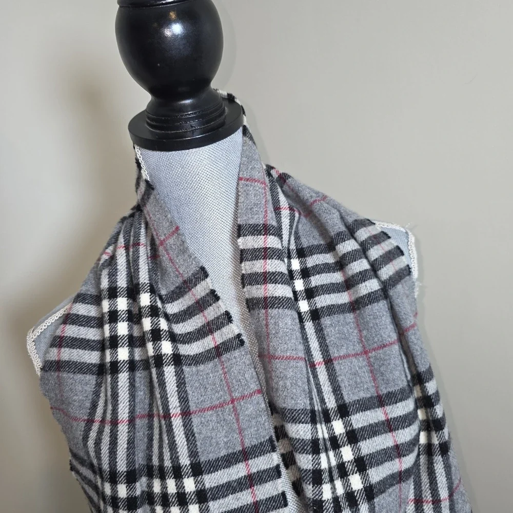 VTG DALGLIESH 100% PURE New Wool‎ Red Tartan Plaid Scarf Woven in GT. BRITIAN